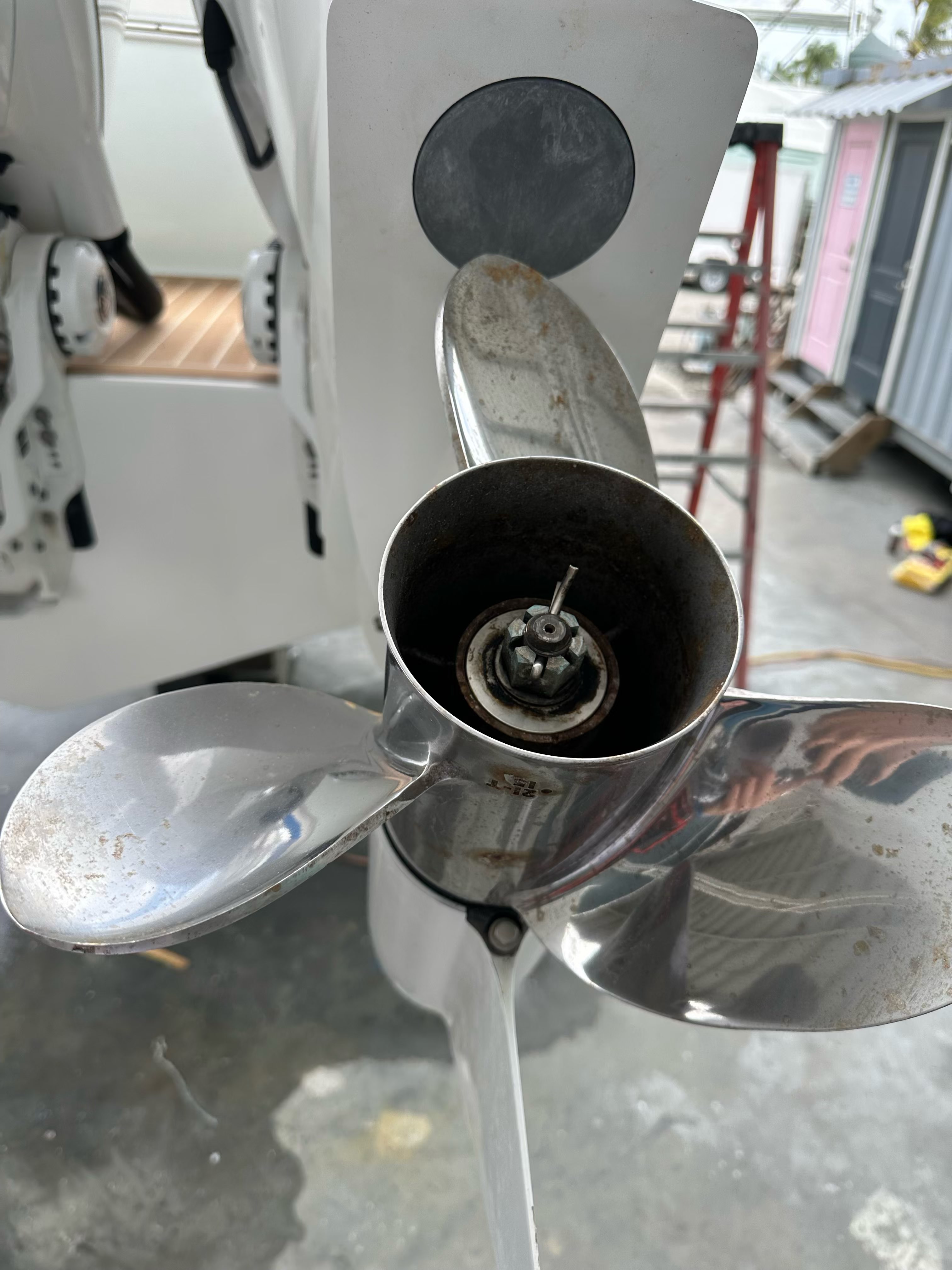 Boat propeller after detailing