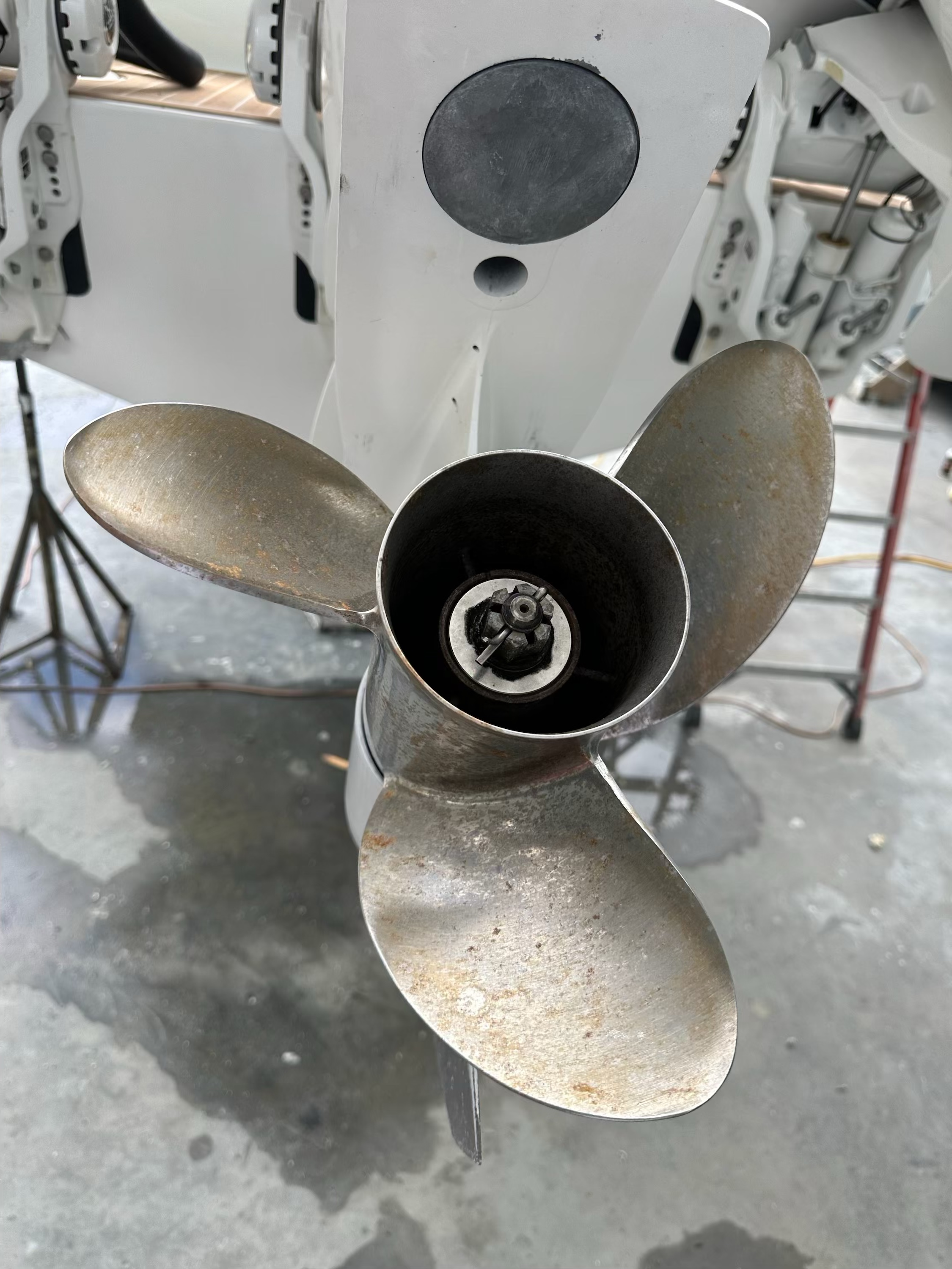 Boat propeller before detailing