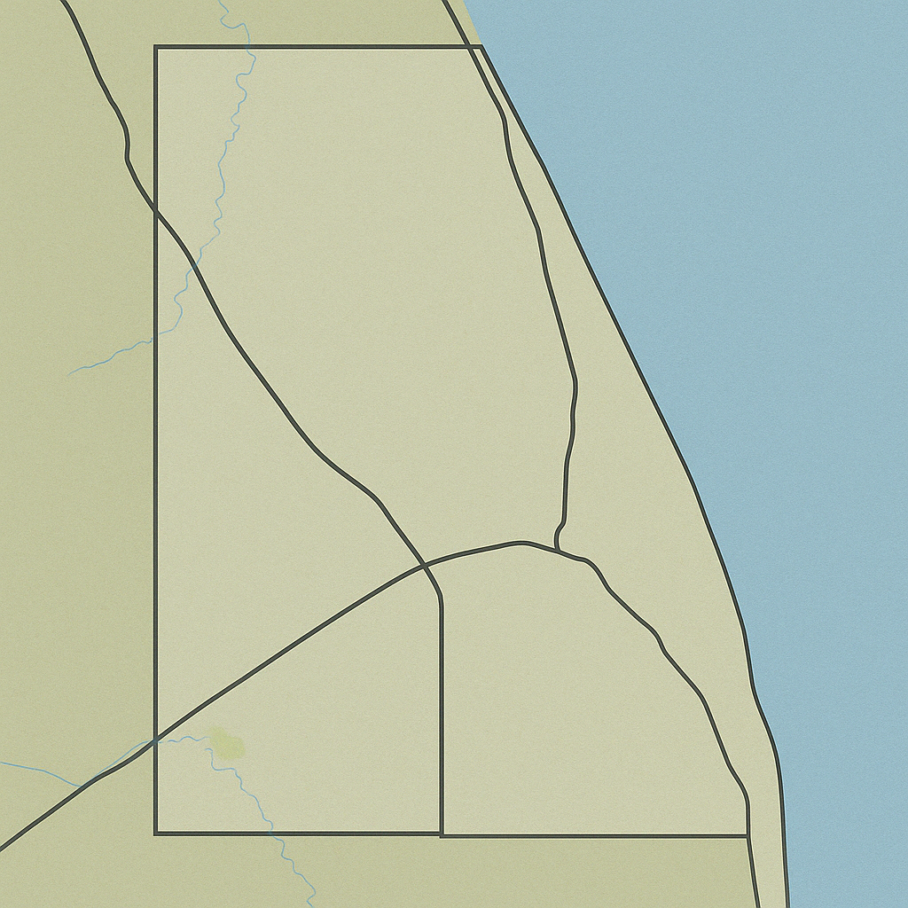 Map of Martin County and surrounding service areas