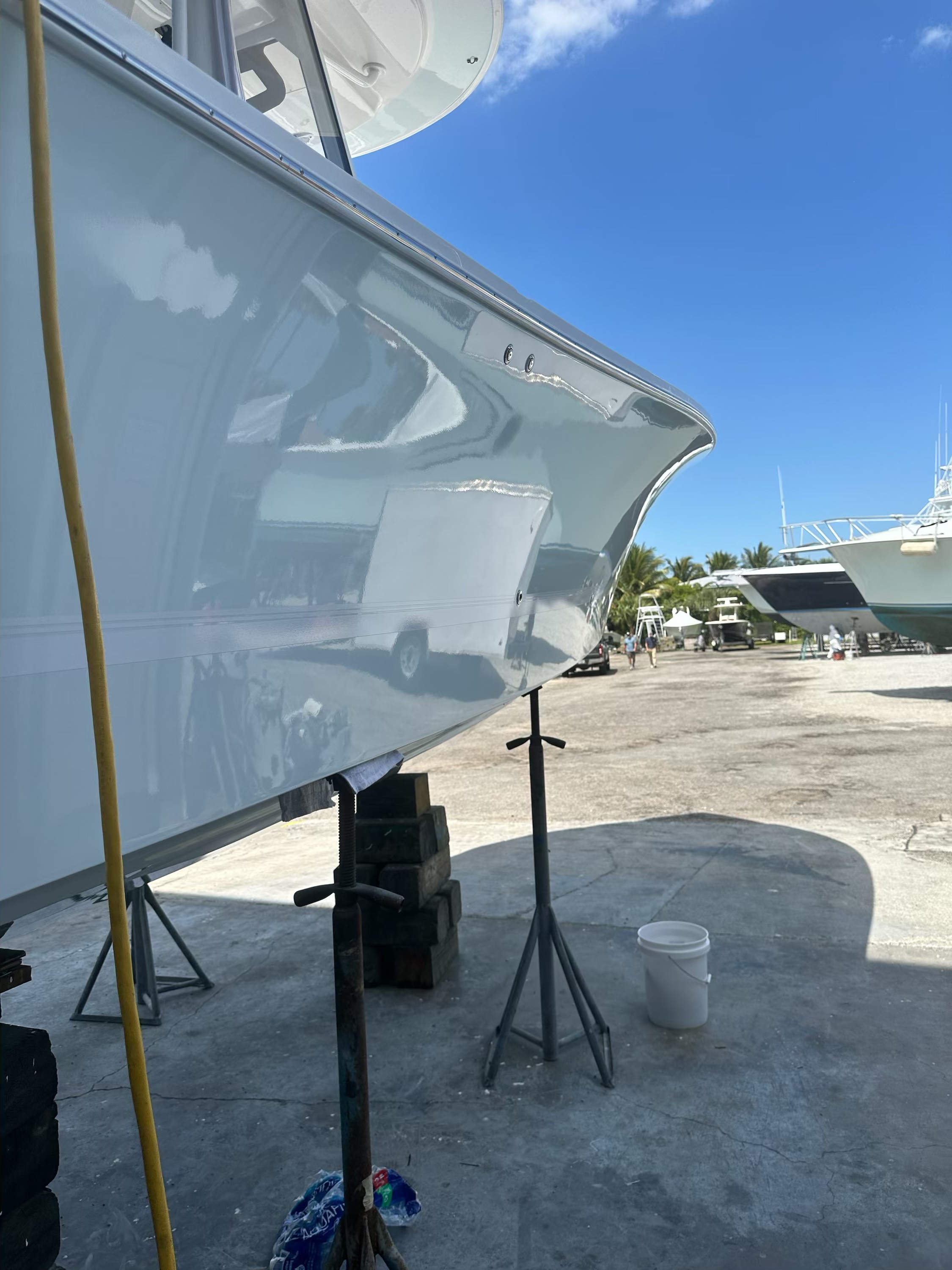 Enhanced gloss on boat